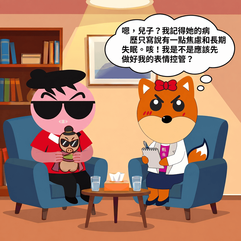 心理師也需要表情控管?當個案抱著娃娃走進諮商室|《甄朱心理師的內心OS系列》EP5 - 第2張圖 心理師也需要表情控管?當個案抱著娃娃走進諮商室|《甄朱心理師的內心OS系列》EP5